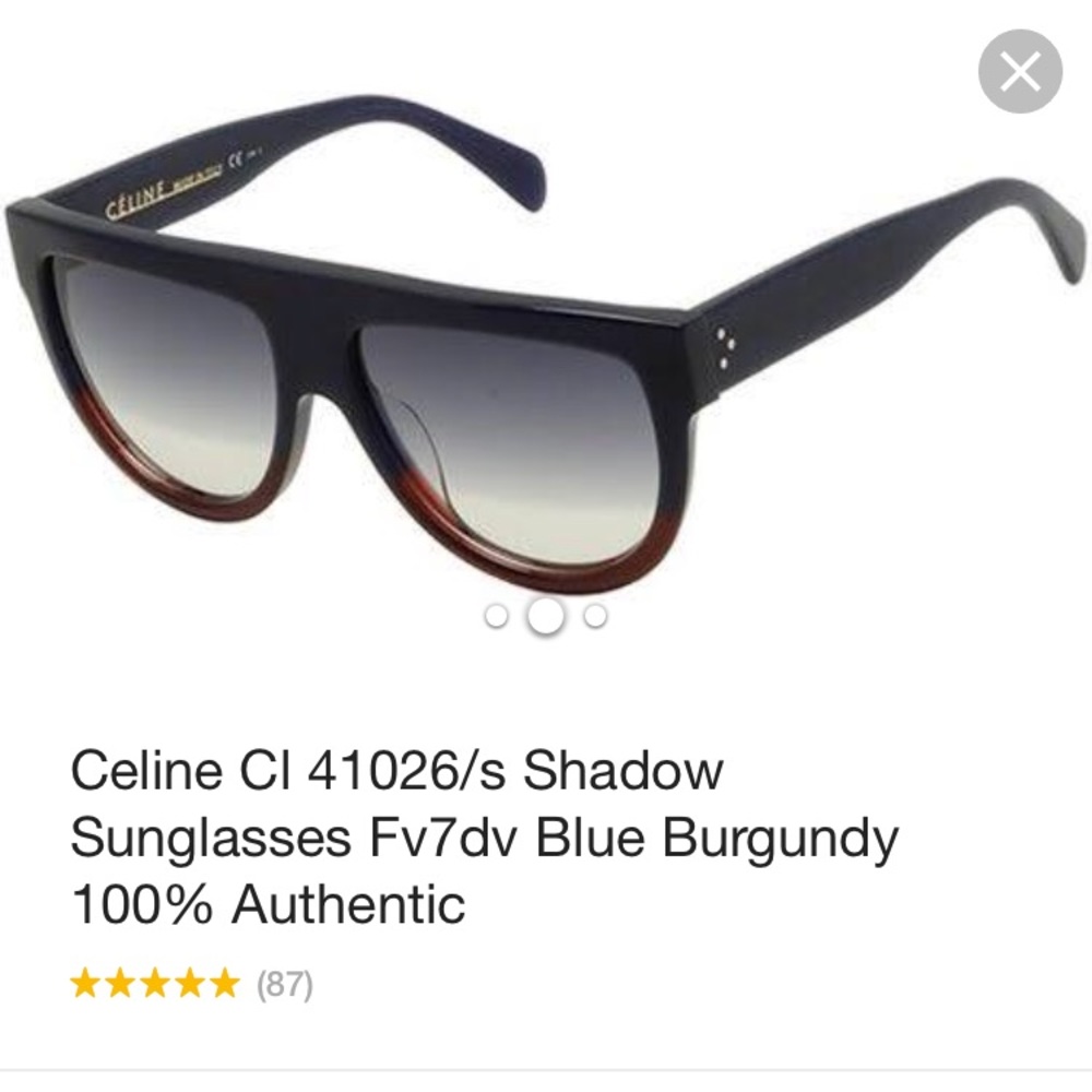 Celine CL 41026/S Blue Burgundy Shadow Sunglasses Authentic - Picture 1 of 7